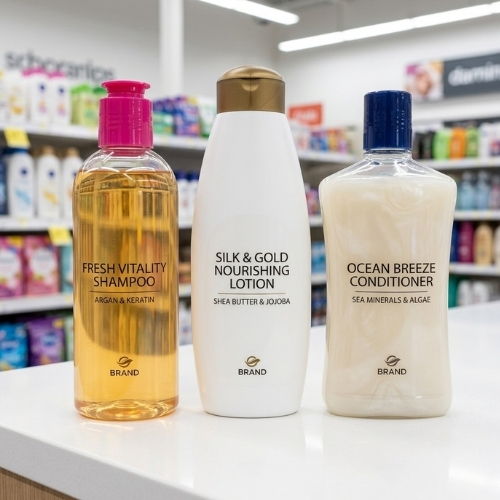 Frasco plástico para cosméticos