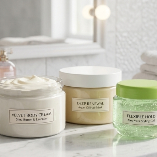 Pote plástico para cosméticos